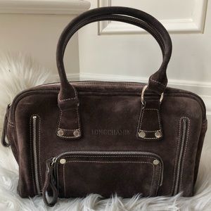 Longchamp Brown Suede Purse